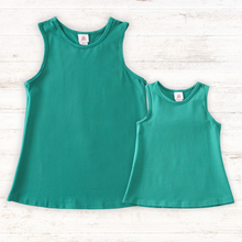 Load image into Gallery viewer, Teal blank basic kids teens adult tank top
