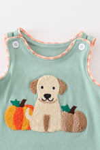 Load image into Gallery viewer, Green dog pumpkin french knot boy jonjon
