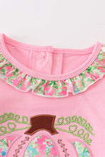 Load image into Gallery viewer, Pink pumpkin applique girl set
