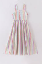 Load image into Gallery viewer, Multicolored stripe women dress
