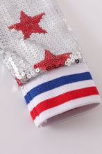 Load image into Gallery viewer, Patriotic star sequins girl coat
