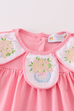 Load image into Gallery viewer, Pink floral embroidery girl dress
