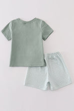 Load image into Gallery viewer, Green gingham boy set
