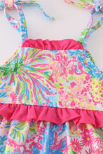 Load image into Gallery viewer, Pink tropical floral girl bloomer set
