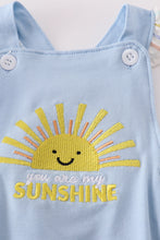 Load image into Gallery viewer, Blue you are my sunshine applique girl bubble
