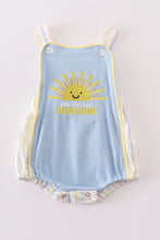 Load image into Gallery viewer, Blue you are my sunshine applique boy bubble
