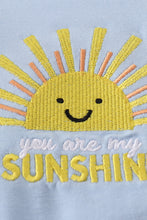 Load image into Gallery viewer, Blue you are my sunshine applique boy bubble
