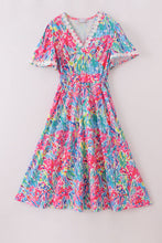 Load image into Gallery viewer, Vibrant floral lace mom dress
