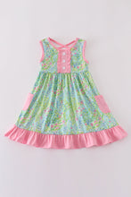 Load image into Gallery viewer, Meadow breeze print girl ruffle dress
