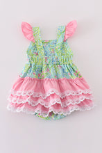 Load image into Gallery viewer, Meadow breeze print girl ruffle bubble
