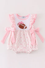 Load image into Gallery viewer, Pink bow football embroidery girl bubble
