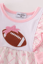 Load image into Gallery viewer, Pink bow football embroidery girl bubble
