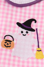 Load image into Gallery viewer, Pink plaid halloween embroidery dress
