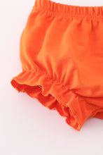 Load image into Gallery viewer, Orange halloween ruffle baby set
