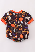 Load image into Gallery viewer, Orange halloween ruffle boy bubble
