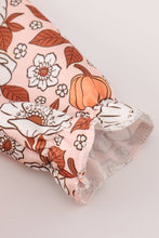 Load image into Gallery viewer, Pumpkin floral print lace ruffle bubble
