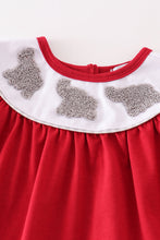 Load image into Gallery viewer, Maroon Alabama french knot baby girl set
