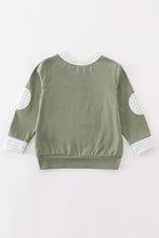 Load image into Gallery viewer, Green train pumpkin applique boy top
