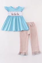 Load image into Gallery viewer, Blue duck embroidery girl set
