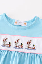 Load image into Gallery viewer, Blue duck embroidery girl set
