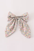 Load image into Gallery viewer, Pink floral print hair sailor bow
