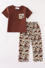 Load image into Gallery viewer, Brown camouflage boy set
