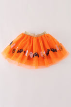 Load image into Gallery viewer, Orange halloween sequin tutu skirt
