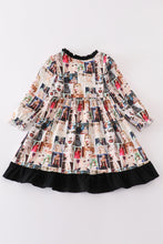 Load image into Gallery viewer, Black music fan print girl gown
