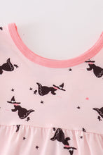 Load image into Gallery viewer, Pink bat print tiered dress
