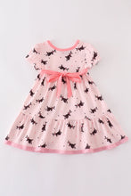 Load image into Gallery viewer, Pink bat print tiered dress
