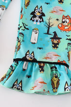 Load image into Gallery viewer, Halloween character print girl pajamas set
