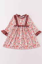 Load image into Gallery viewer, Fall floral print mom&amp;me dress
