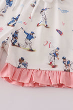 Load image into Gallery viewer, Baseball print girl pajam set
