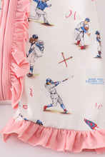 Load image into Gallery viewer, Baseball print girl romper
