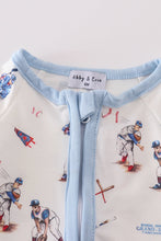 Load image into Gallery viewer, Baseball print boy romper
