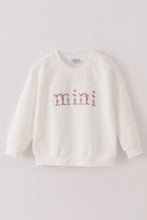 Load image into Gallery viewer, White mini embroidery mom&amp;me sweatshirt
