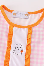 Load image into Gallery viewer, Pink halloween ghost pumpkin embroidery girl set
