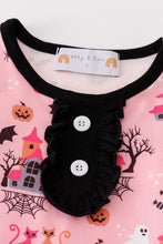 Load image into Gallery viewer, Pink halloween girl pajamas set
