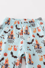 Load image into Gallery viewer, Blue halloween boy pajamas set
