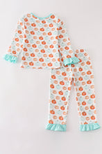 Load image into Gallery viewer, Pumkin print girl pajamas set
