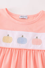 Load image into Gallery viewer, Pink pumpkin embroidery girl set
