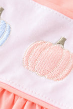 Load image into Gallery viewer, Pink pumpkin embroidery girl set
