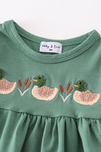 Load image into Gallery viewer, Forest duck french knot girl bloomer set
