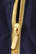 Load image into Gallery viewer, Navy character embroidery zip boy pullover
