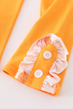 Load image into Gallery viewer, Orange pumpkin applique girl pants set
