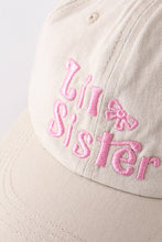 Load image into Gallery viewer, Khaki sister embroidery baseball cap
