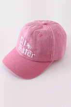 Load image into Gallery viewer, Pink sister embroidery baseball cap
