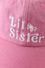 Load image into Gallery viewer, Pink sister embroidery baseball cap
