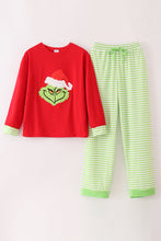 Load image into Gallery viewer, Red christmas grinch applique adults set
