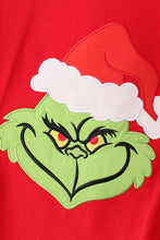 Load image into Gallery viewer, Red christmas grinch applique adults set
